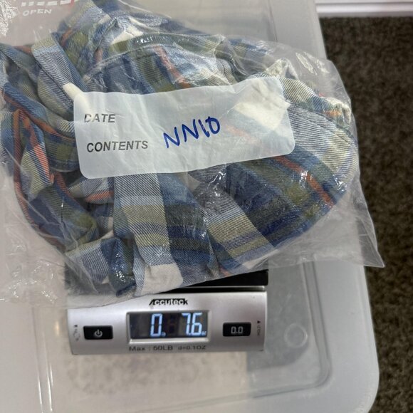 Current/Elliott Shirt Womens Medium Blue Green Plaid Button Down Long Sleeve - Picture 12 of 12